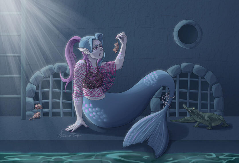 dibujo digital, young adult, middle grade book, sirena, mermaid, mermay